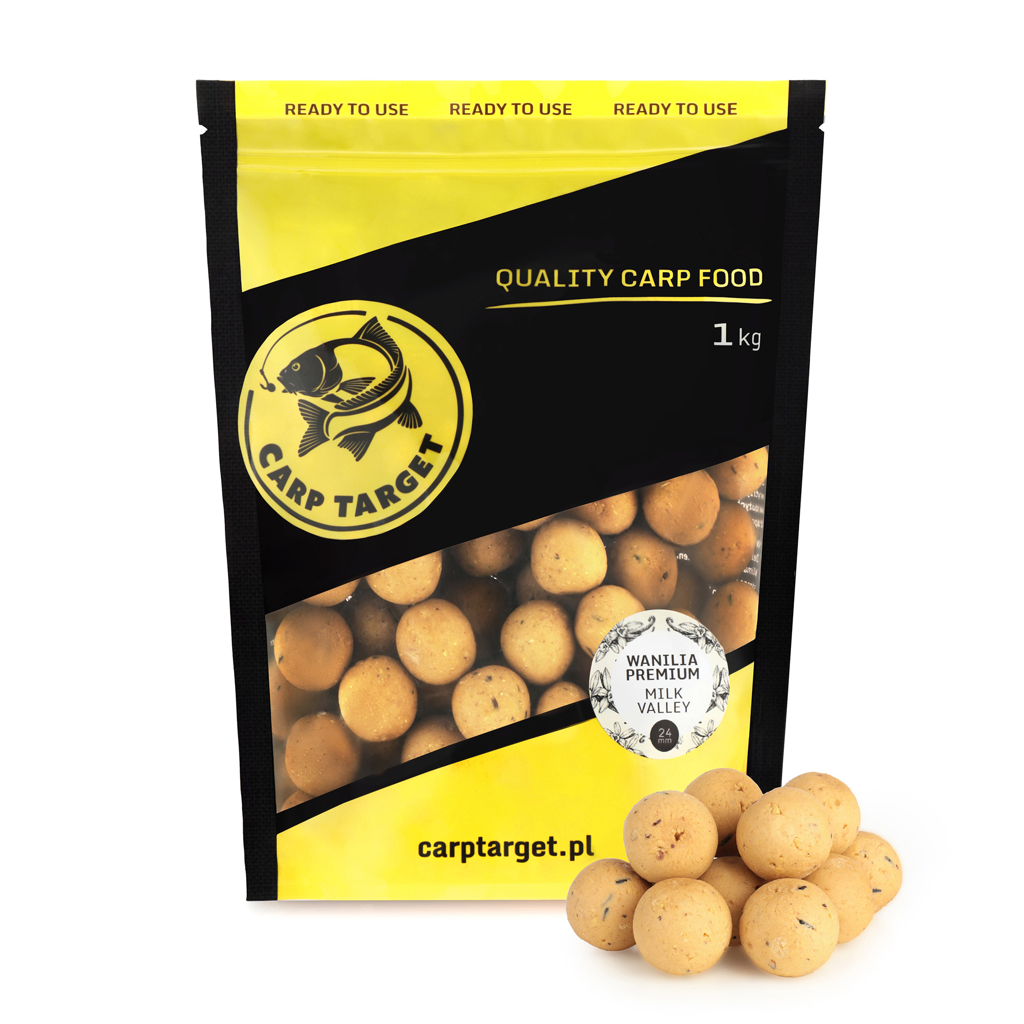 Kulki proteinowe Wanilia Premium Milk Valley 24mm 1kg Carp Target