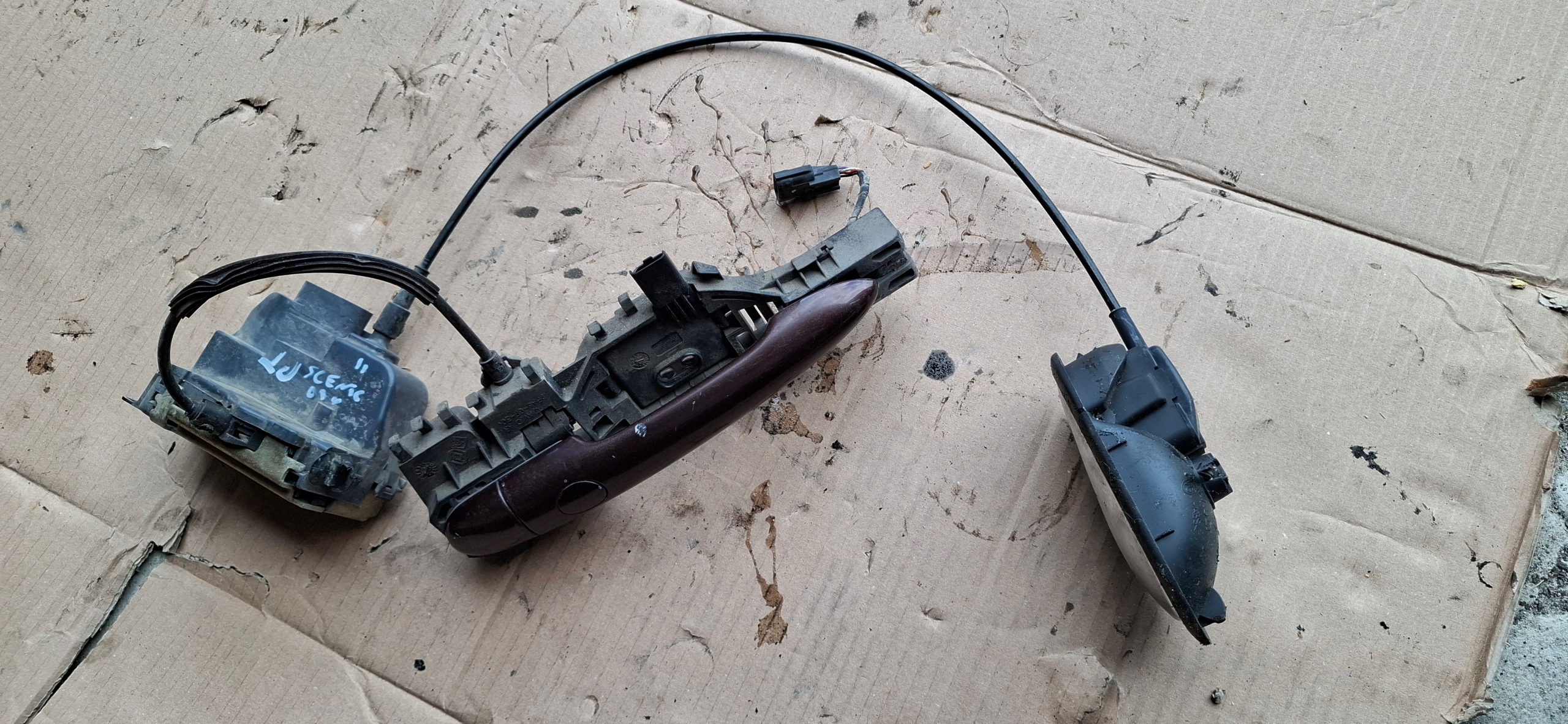 handle lock door KOMPLET right rear part RENAULT SCENIC II TED70