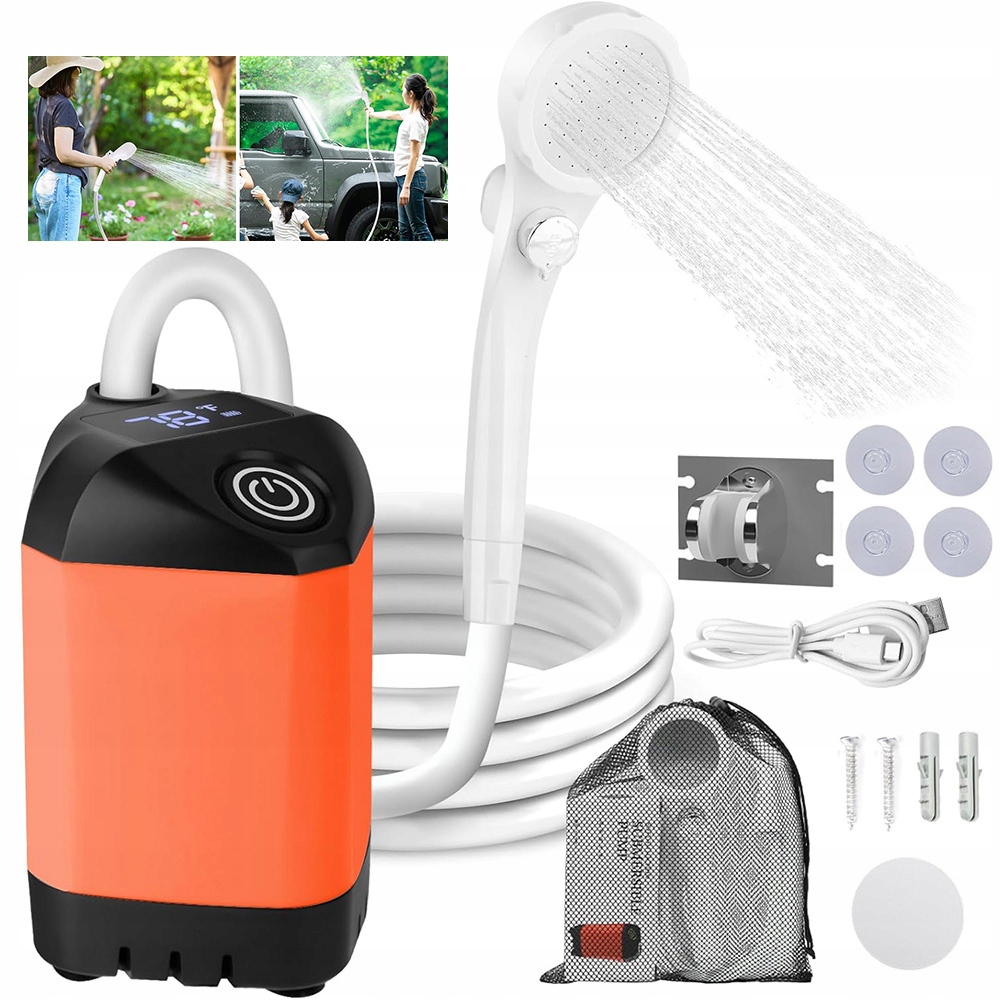 Přenosný Turistický Kempingový Sprchový Kout Do Auta s Akumulátor 4800 mAh