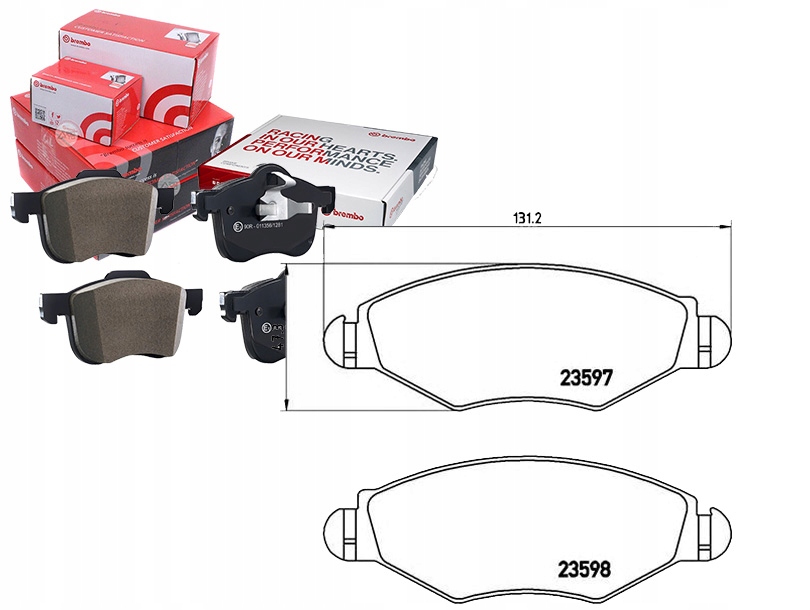 Brzdové Destičky Peugeot 206 1.4-1.9D 00- Brembo