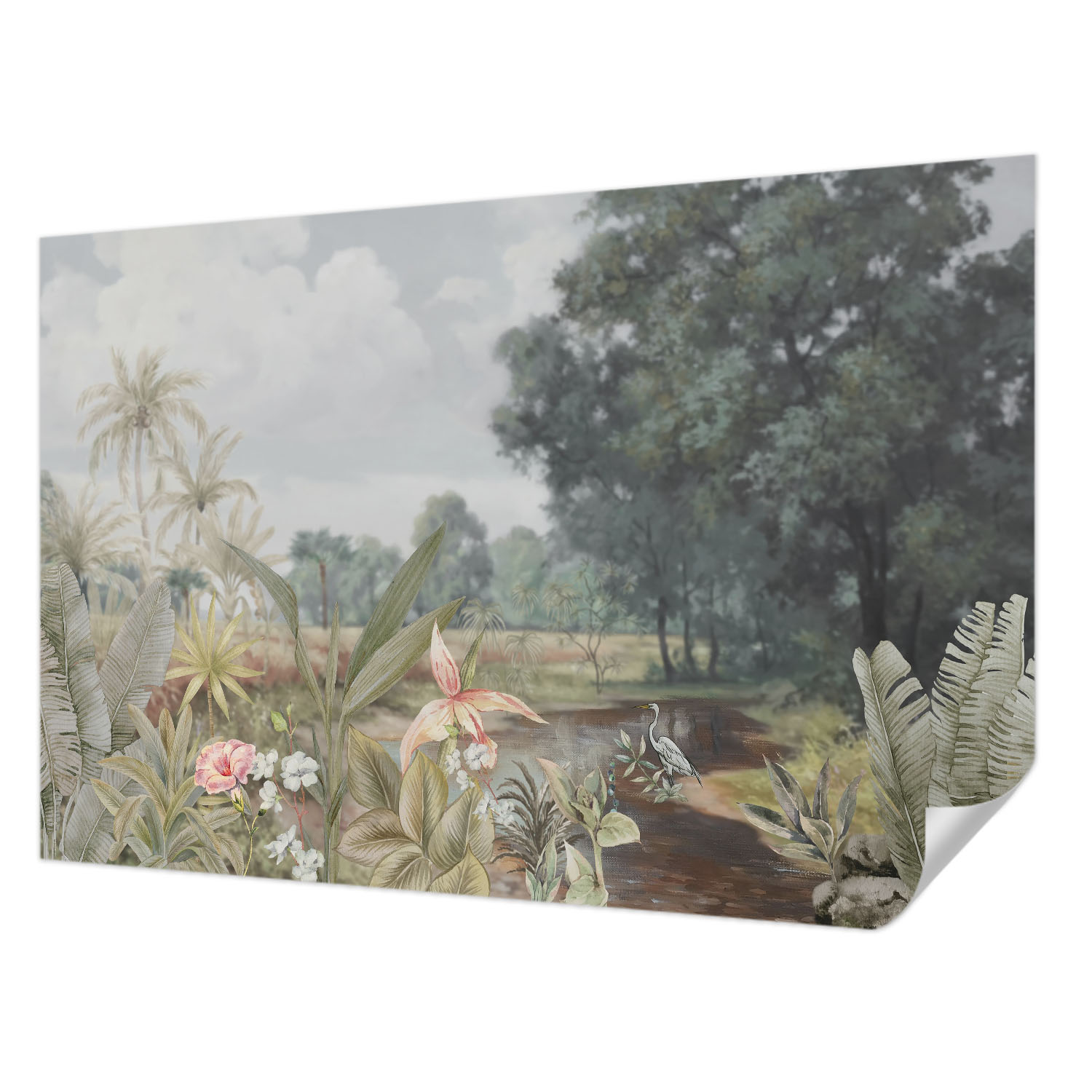 Samolepicí fototapeta do dětského pokoje Exotická krajina 104 x 70 cm