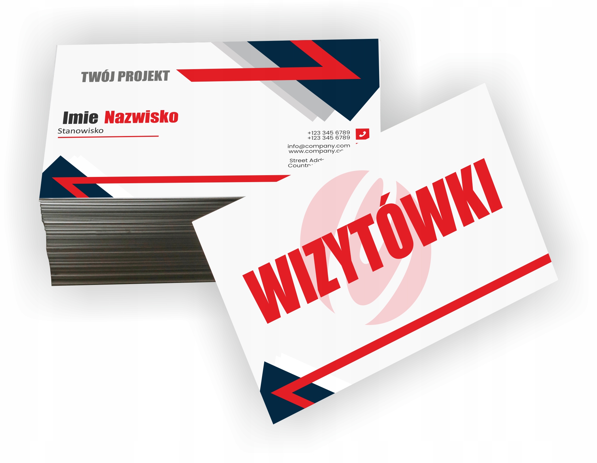 

Wizytówki 500 szt sztuk Jednostronne wydruk druk