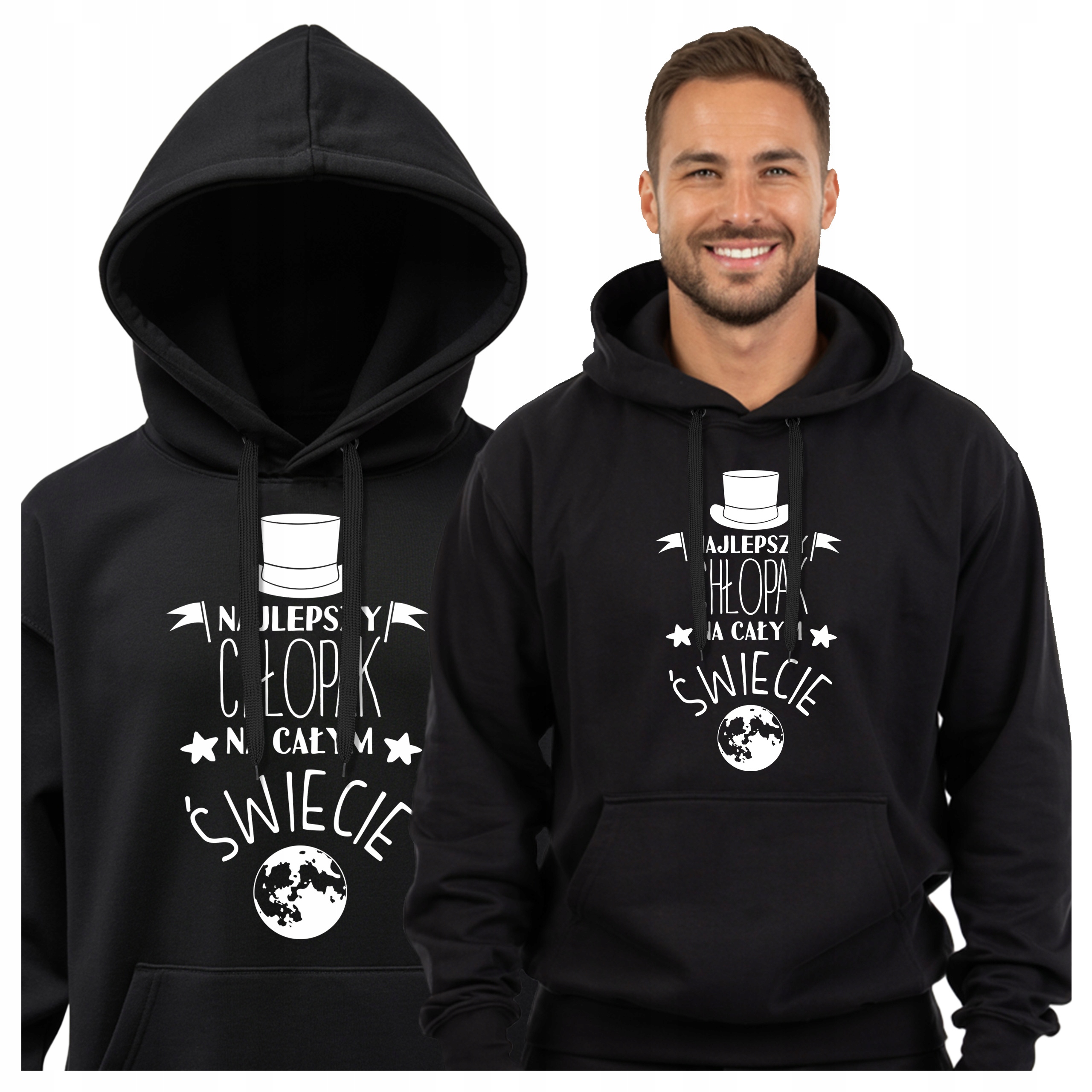 Pánská mikina s kapucí Zábavná Jako Dárek K Valentýnu Nejlepší na světě