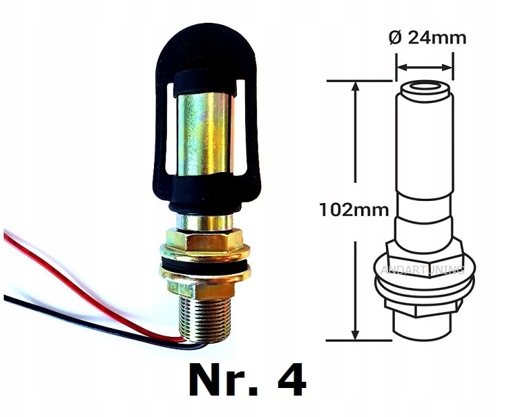 LAMPA OSTRZEGAWCZA KOGUT LED FLEX 12/24V + TRZPIEŃ Stan opakowania oryginalne