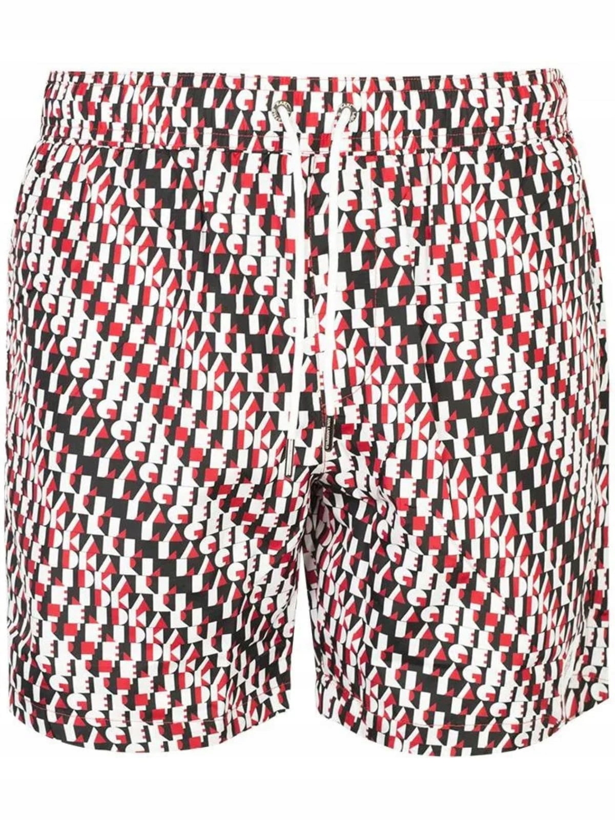 Pánské plavkové šortky Karl Lagerfeld KL20MBM09 červená černá M