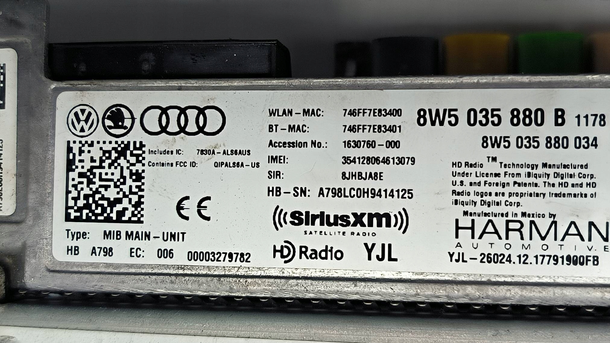 player navigation devices SD 8W5035880B AUDI Q5 II FY