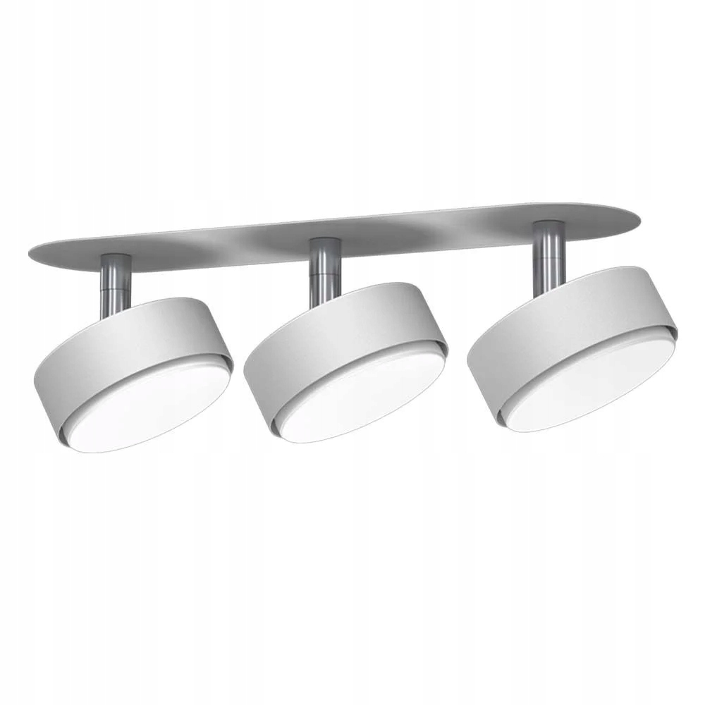 Lampa podomietková trojitá pohyblivá biela okrúhle reflektory Brosline