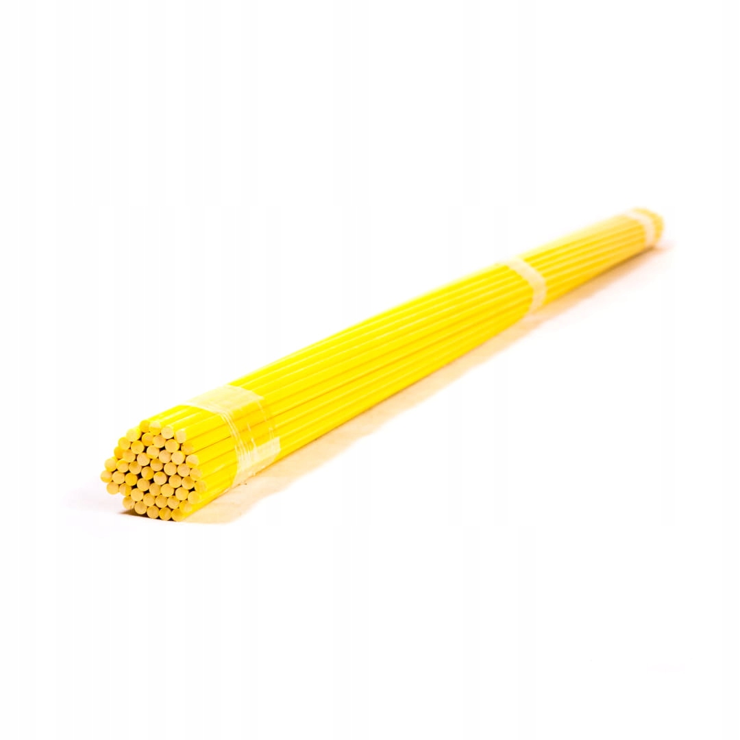 Pręty z włókna szklanego Żółte paliki 140cm 8mm 50szt