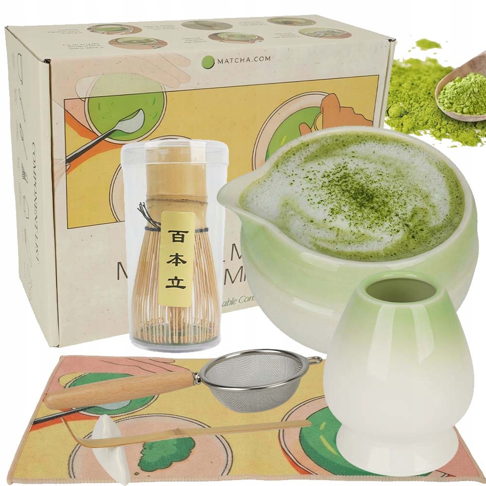 Zestaw Do Herbaty Matcha, Zestaw Mioteł Matcha, Z Trzepaczką Do Matchy 7W1
