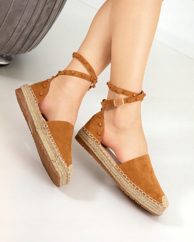 CAMELOWE EKO-ZAMSZOWE ESPADRYLE DAMSKIE LONESI 40 Płeć kobieta