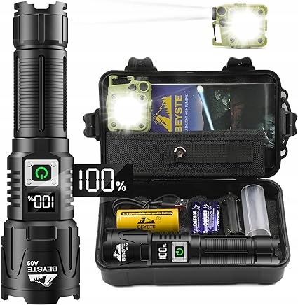 Bardzo Mocna Latarka Led Taktyczna Wojskowa Akumulatorowa W Góry Survival