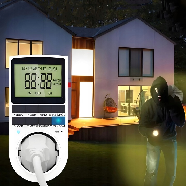 PROGRAMATOR CZASOWY WŁĄCZNIK WYŁĄCZNIK PRĄDU TIMER STEROWNIK LCD CYFROWY Marka LeoBye