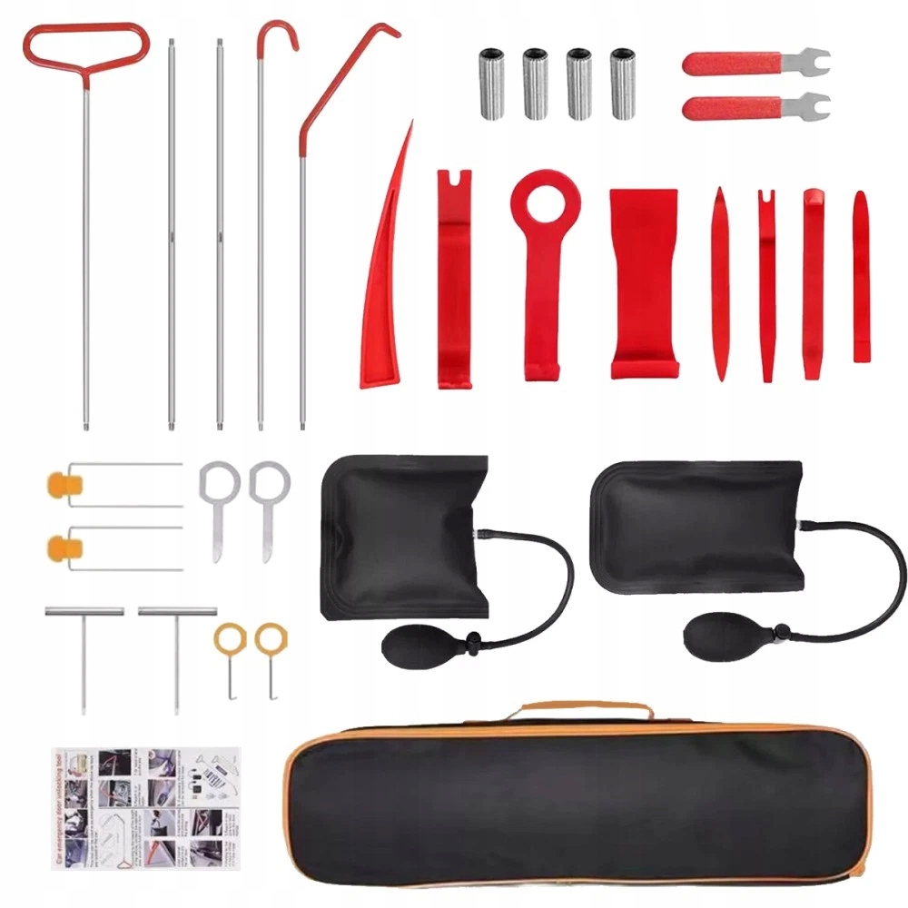 Sada Pro Nouzové Otevírání Dveří Auta S Polštáři A Taškou