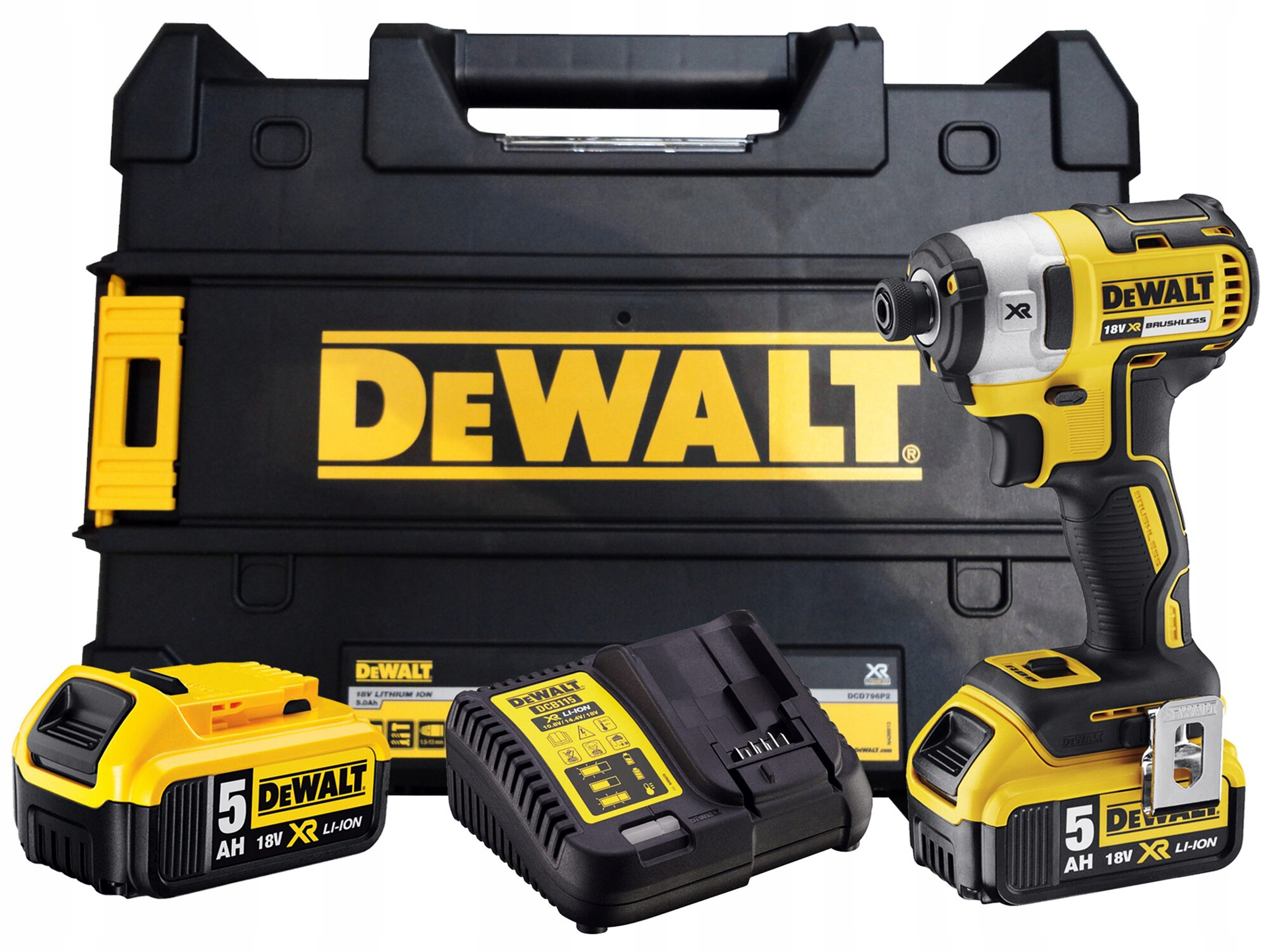 Dewalt DCF887P2 Zakrętarka udarowa 18V 2x aku. 5.0Ah 205Nm Walizka