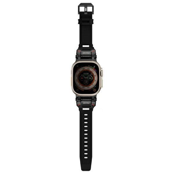 Skinarma Remienok Pre Apple Watch Ultra 49MM Titon Koža Vodeodolný, Čierny