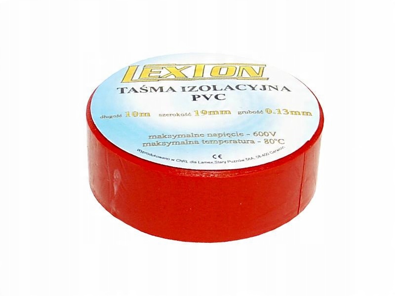 

Taśma Izolacyjna Czerwona 19MM X 10M