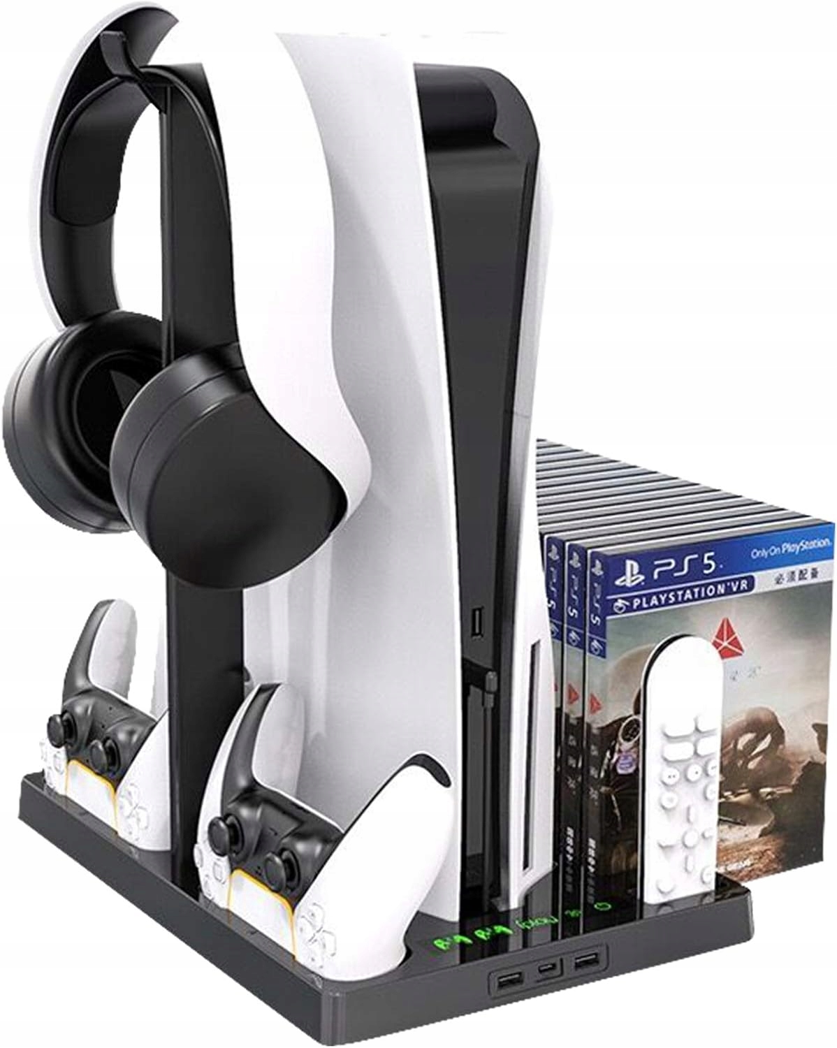 Stojak na konsole PS5 stacja ładująca z podstawką chłodzącą