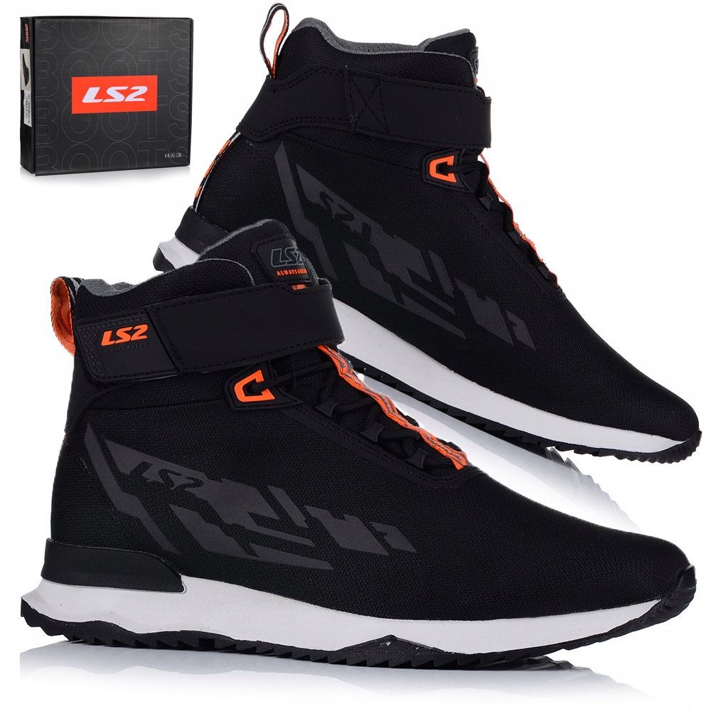 Motocyklové Topánky LS2 Acrux Black Krátke Pánske Ventilované Turistické Topánky