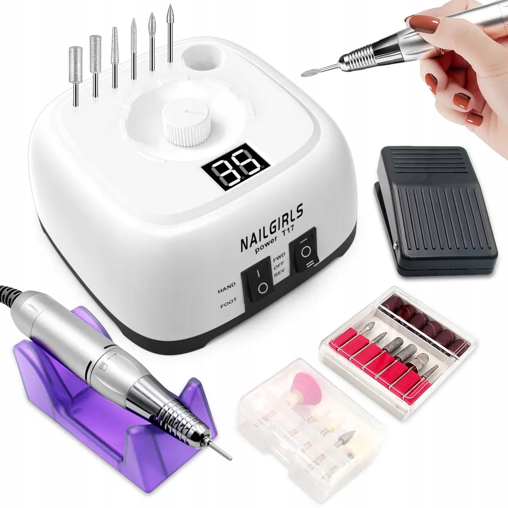 Bruska na manikúru a pedikúru 25W frézy Profesionální Set