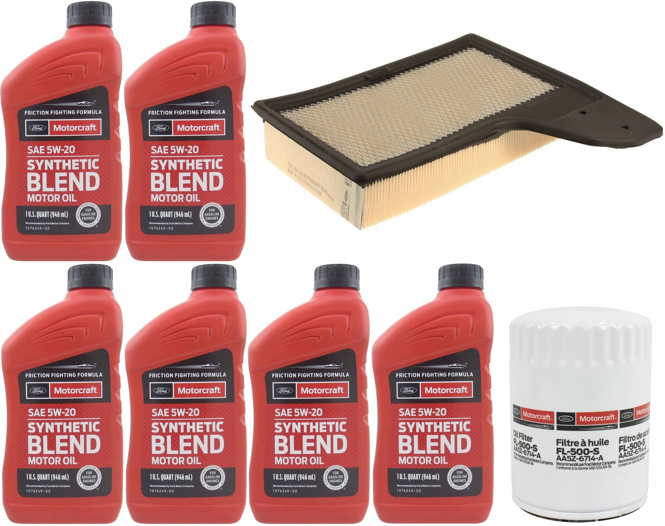 MOTORCRAFT 5W20 5,7L + FILTRY MUSTANG 3,7 15-2017