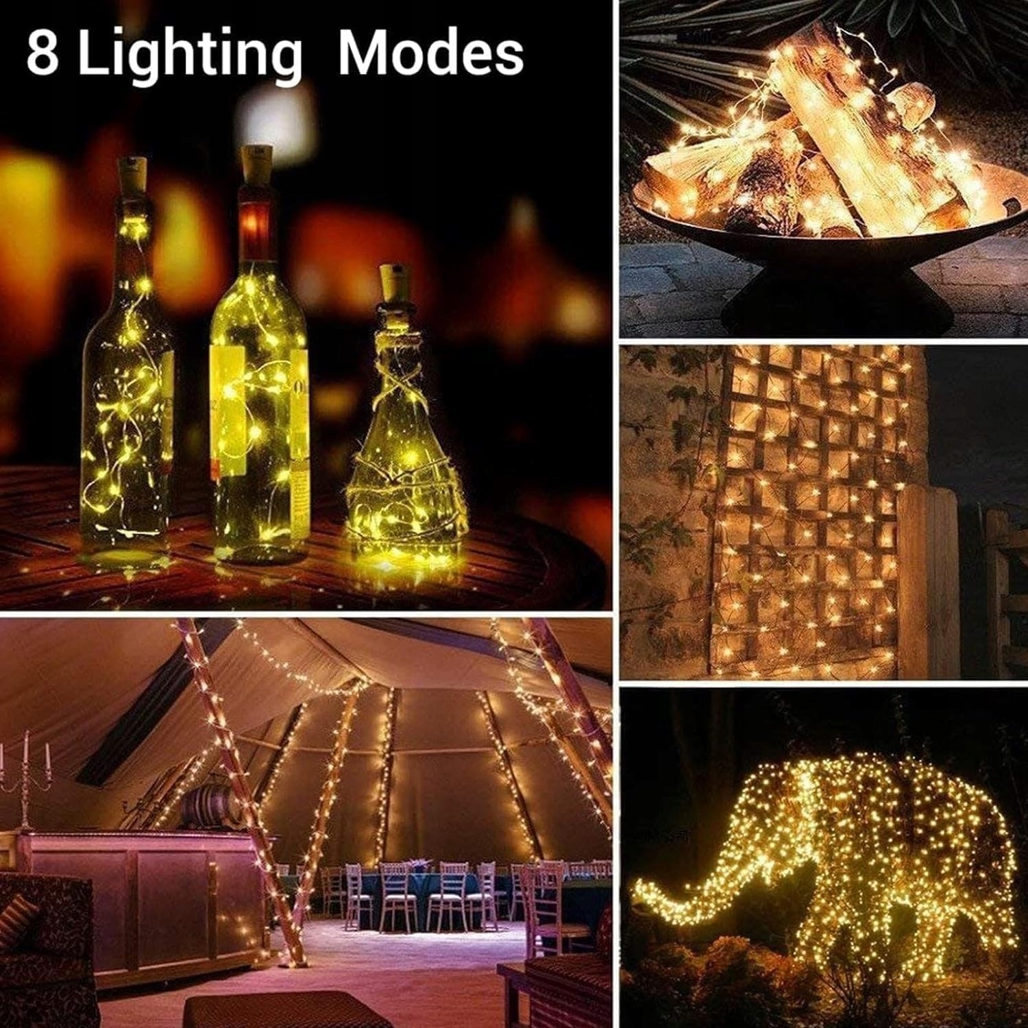 JOOMER Zestaw 2 Sztuk Solarnych Lamp Ogrodowych 12M 120 LED Zewnętrzne — miniatura 2