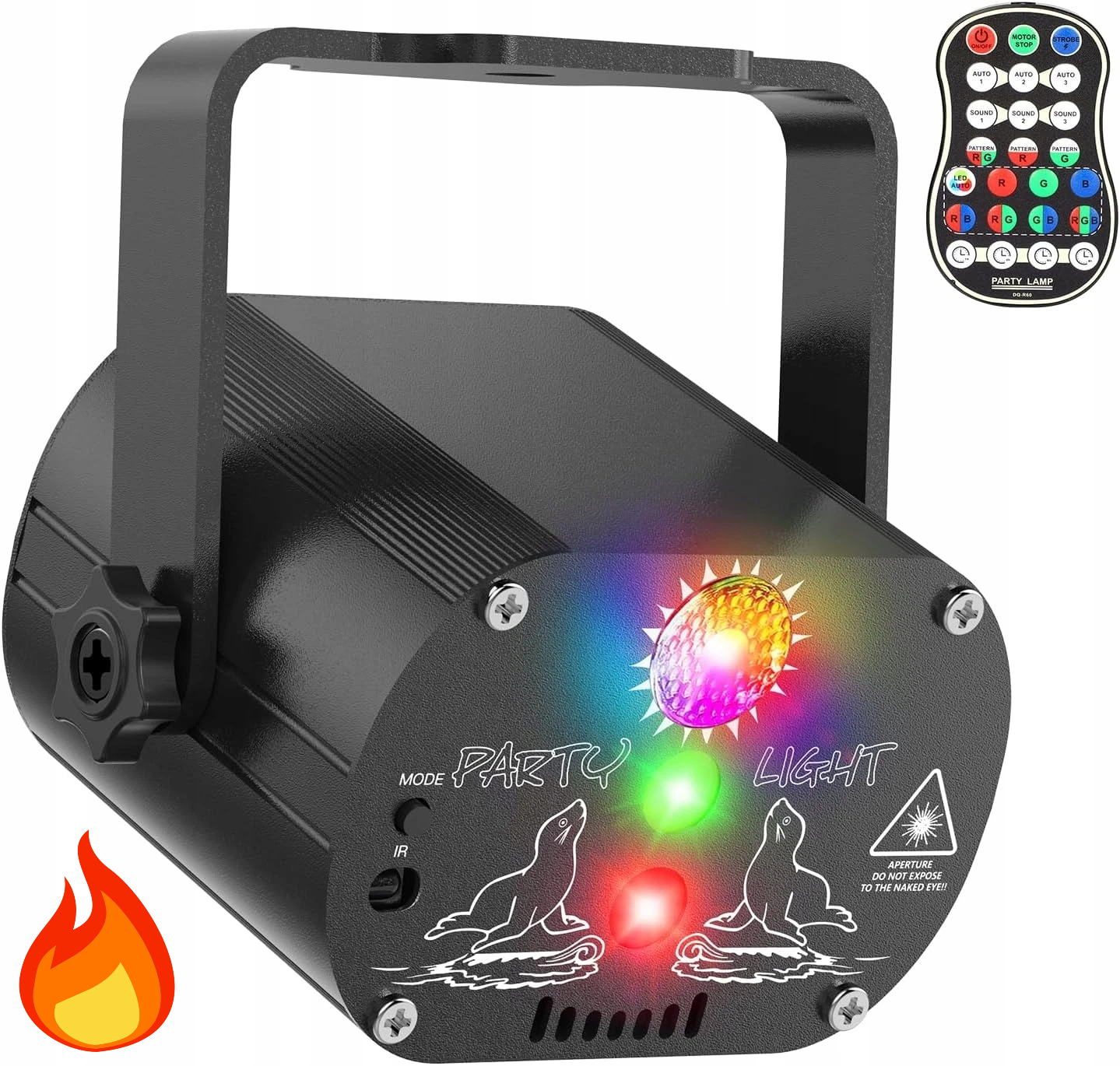 LAMPY DISCO RGB LASEROWA LED DO BARÓW I KARAOKE ŚWIATŁA IMPREZOWE