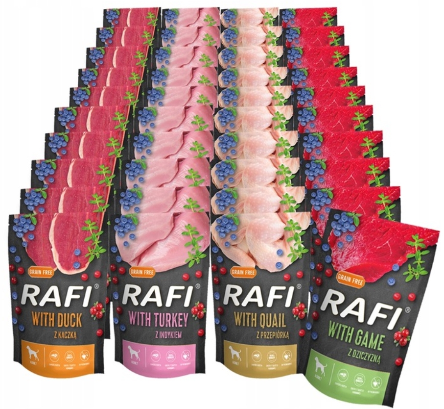 Rafi Bez Zbóż Mix smaków 40x500g