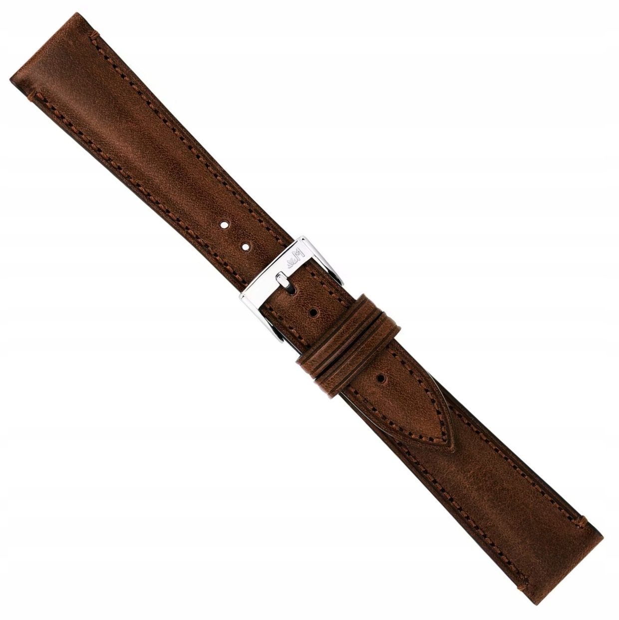 Hnědý Italský Kožený Elegantní Řemínek Na Hodinky Morellato 18 mm X6122