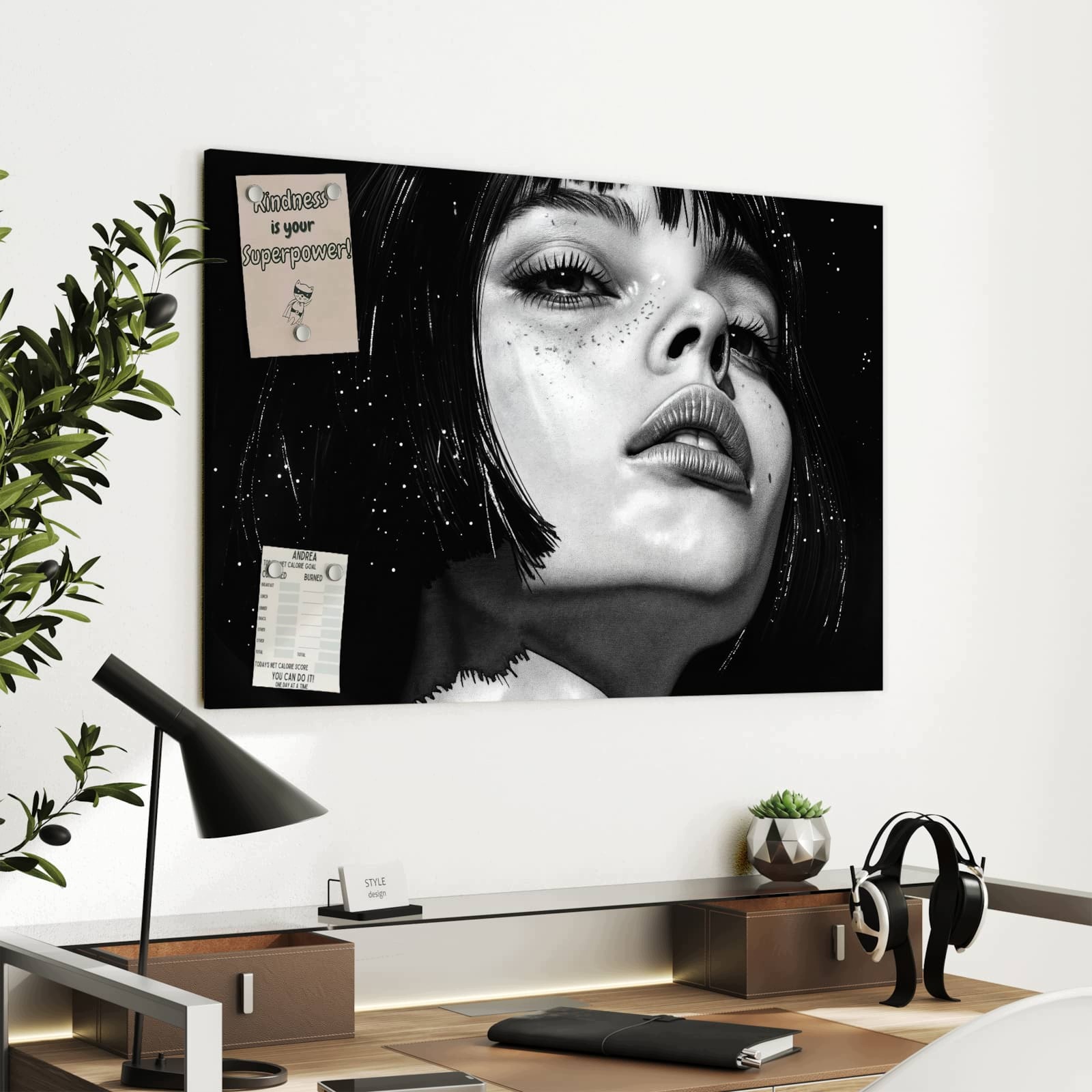 Magnetická tabule Mystický Pohled 90 × 60 cm