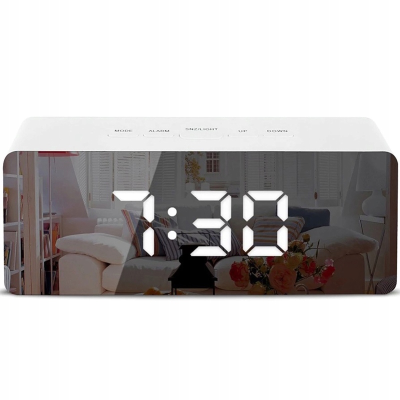 

Budzik Zegar Elektroniczny Termometr Lustro 24/7