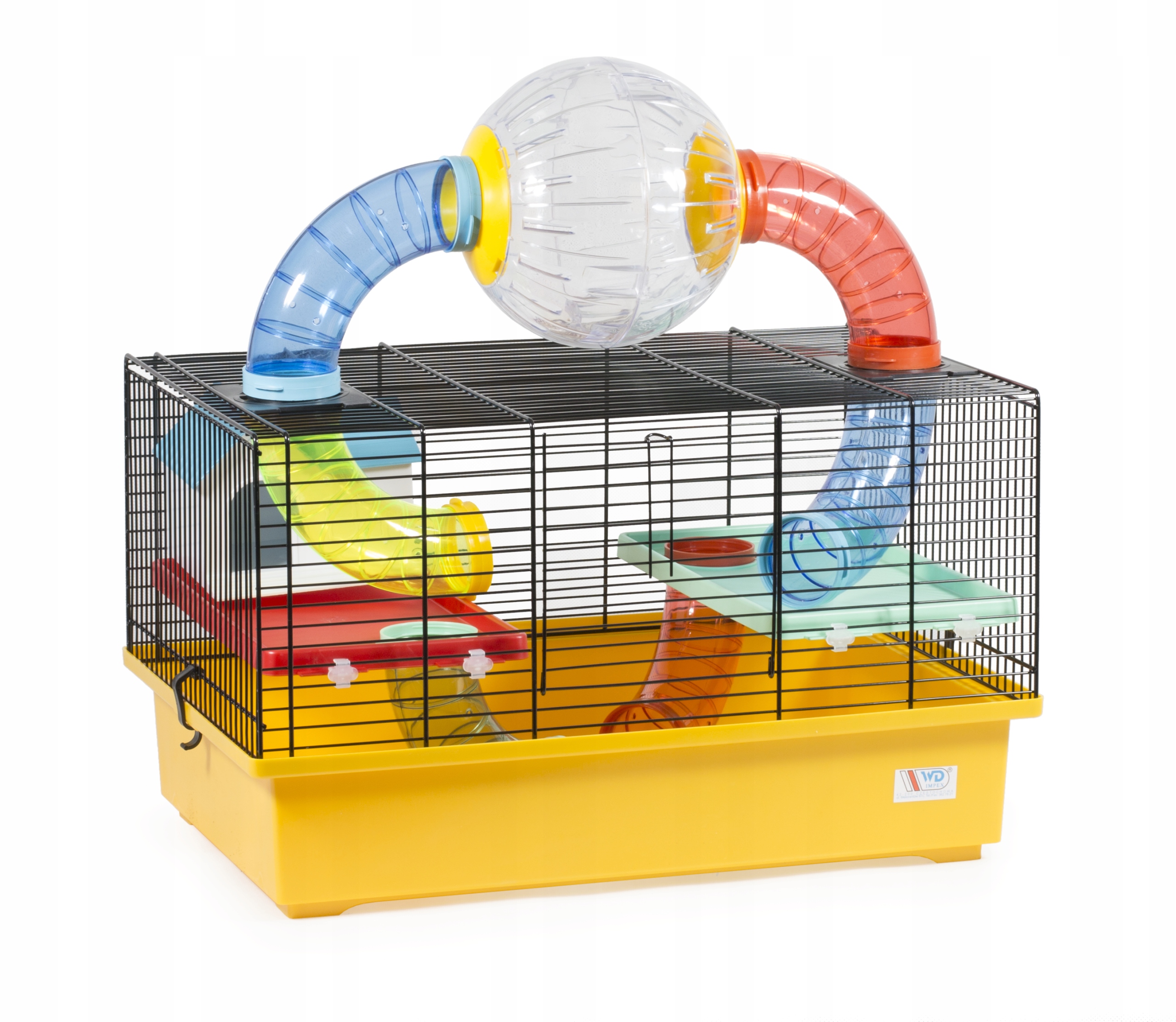 Levně Klec Oskar 1 pro hlodavce křečka Kula 6x Tunel Polsko Wd-impex 49 Cm