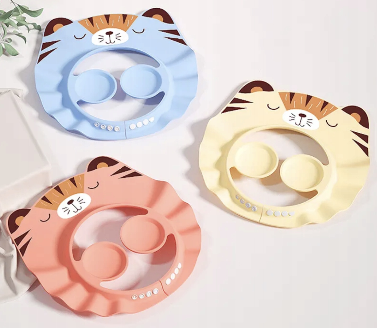 Daszek / Rondo Kąpielowe do Mycia Głowy Dzieci - Niebieski Kotek Marka bez marki