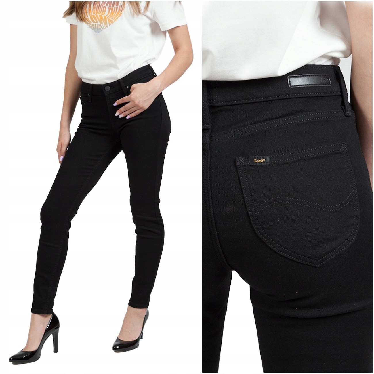 Lee Scarlett W28 L33 Dámské džínové kalhoty džíny Přiléhavé