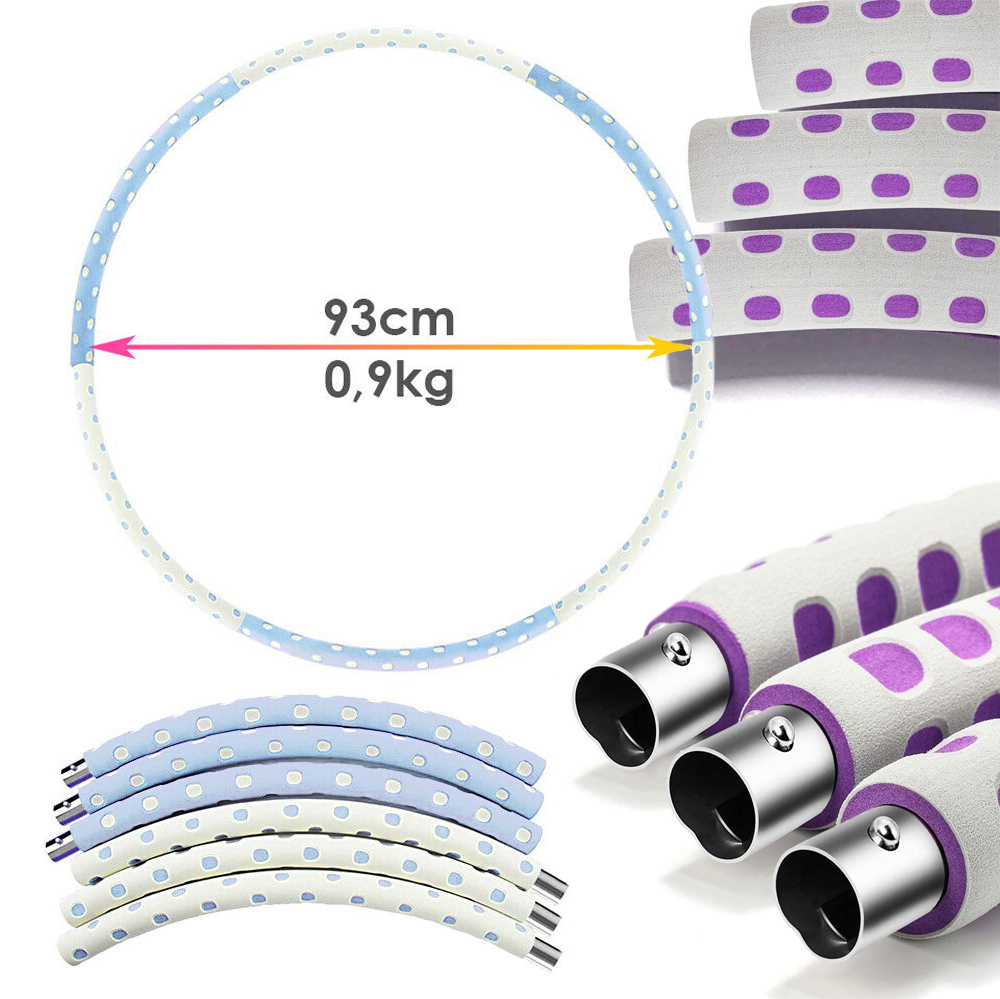 ODCHUDZAJĄCE HULAHOP KOŁO SKŁADANE HULA HOOP MASAŻ Średnica 92 cm