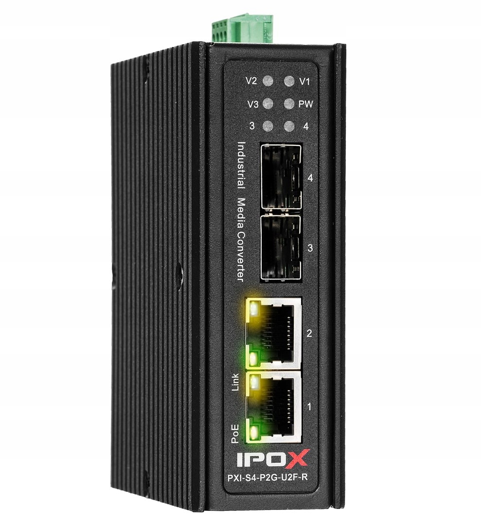 PXI-S4-P2G-U2F-R switch przemysłowy gigabitowy PoE 2-port 2 Sfp