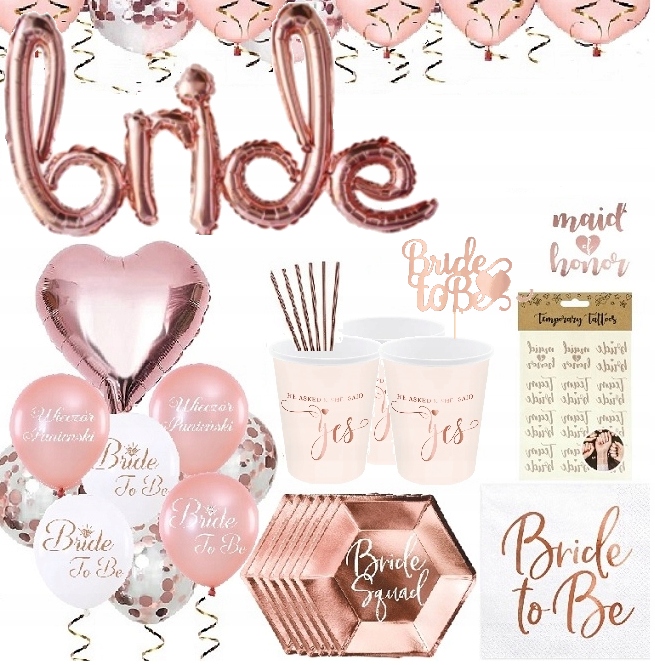 

Balony zestaw Wieczór Panieński Rose Gold tatuaże