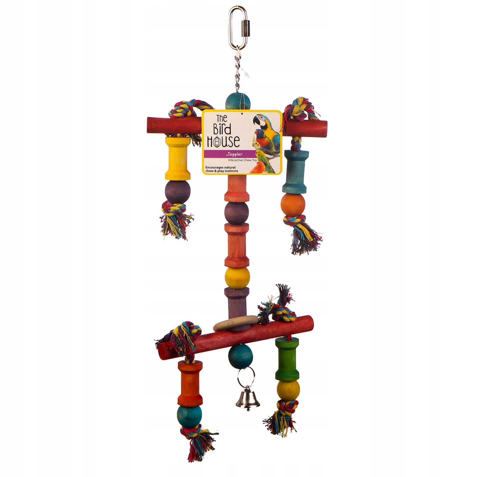 Levně Hračka Pro Papouška Ptáků Barevná, Barevná, Do Klece S Mixem Zvonků