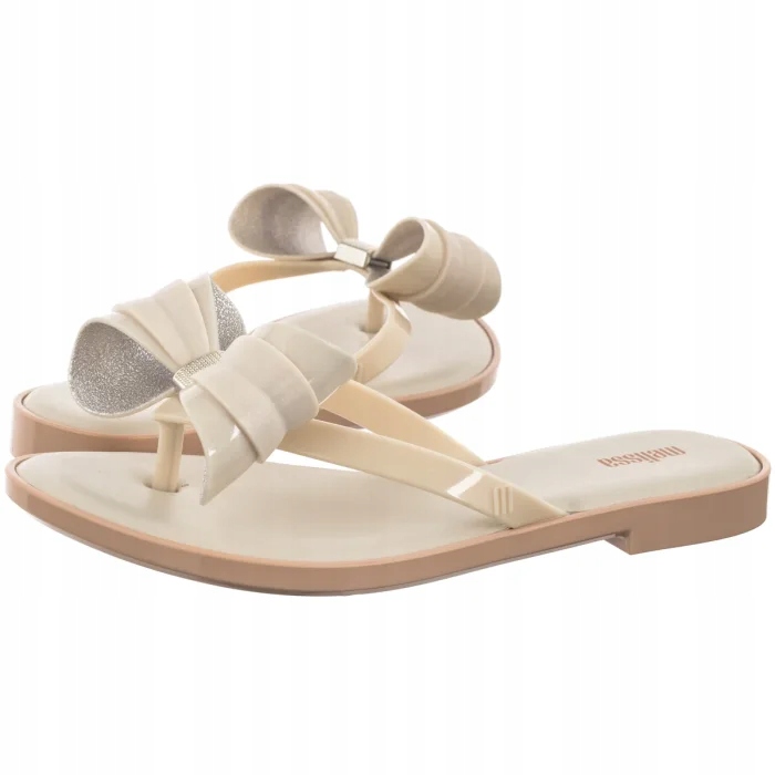 Dámské žabky Nazouváky Melissa Flip Flop Slim V Ad 35748 Beige Béžová