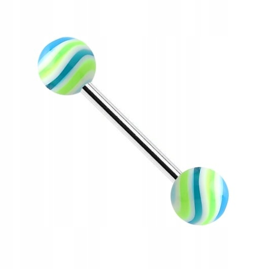 

Kolczyk do języka 1,6/16/5 niebiesko-zielony