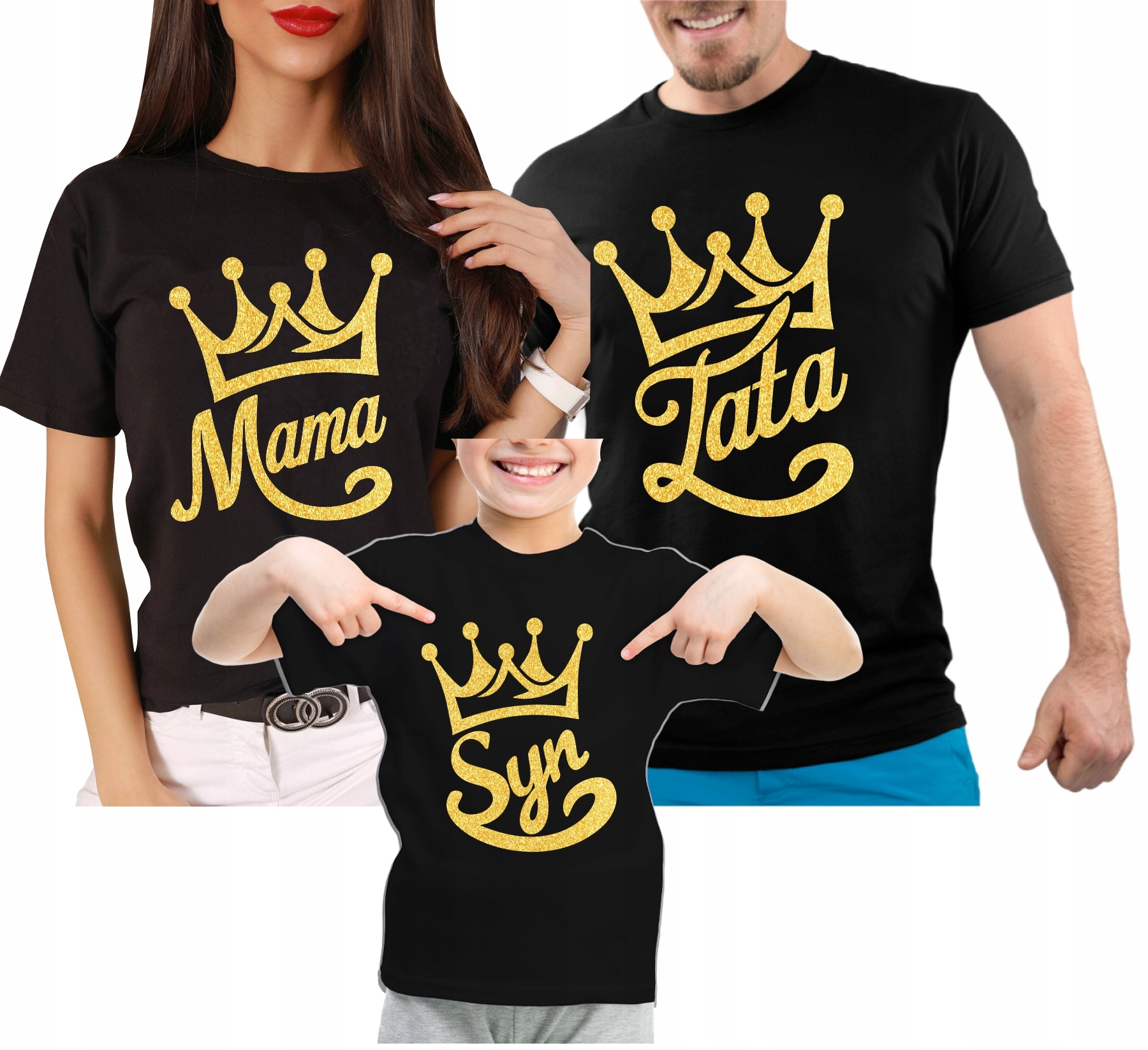 

Zestaw Koszulek Dla Rodziny Mama Tata Syn Córka