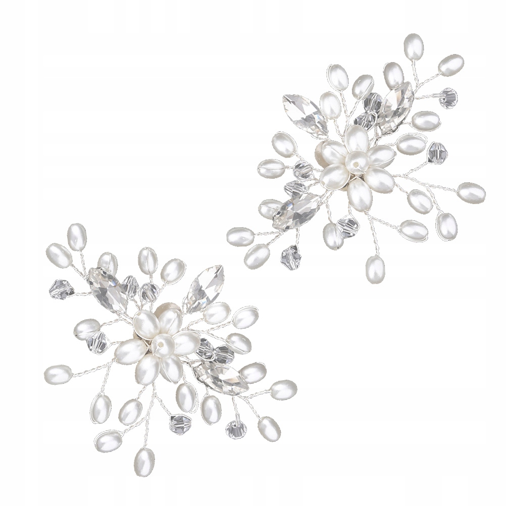 PERŁOWE KLIPS DO BUTÓW KLAMRA OZDOBNA Z RYNKAMI