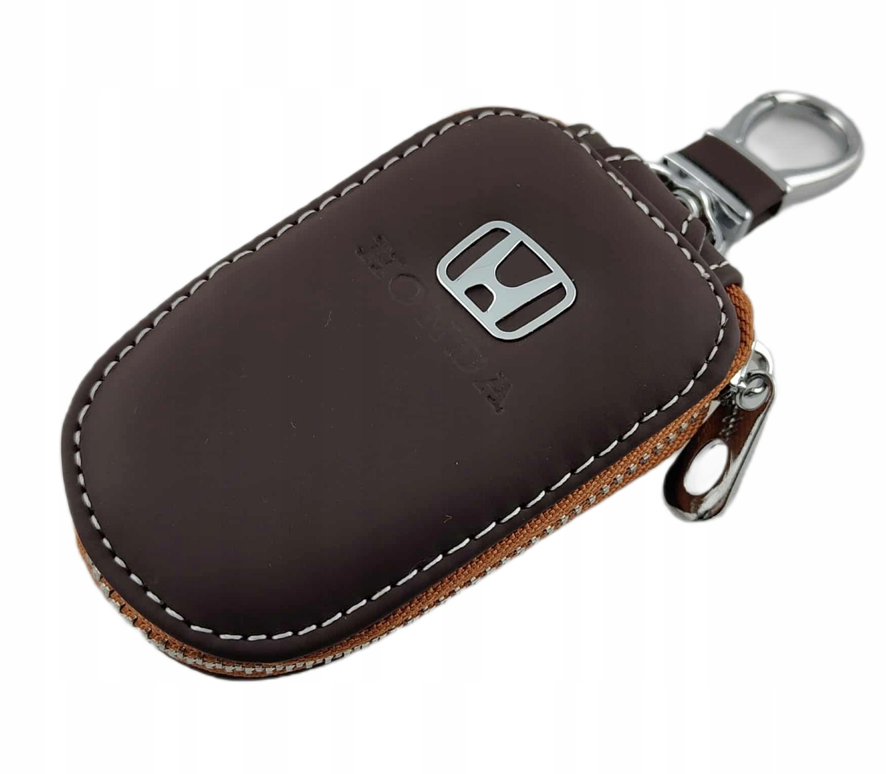 Honda Etui Pokrowiec Skórzany Na Kluczyk Brązowy Premium
