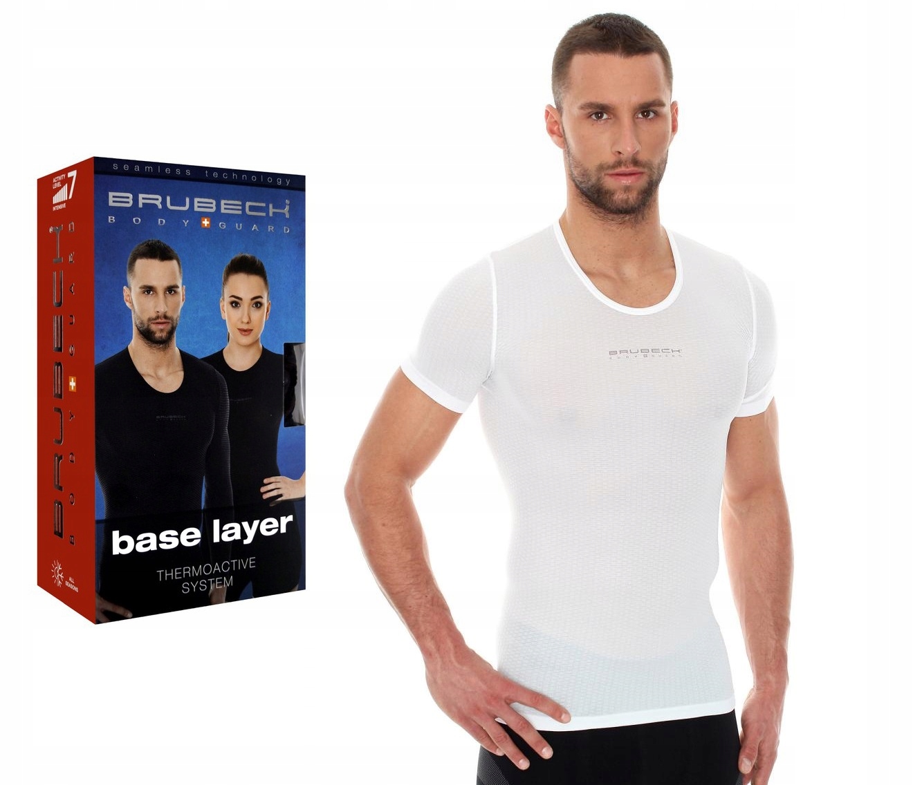 Brubeck męska KOSZULKA lekki t-shirt z siatki - M