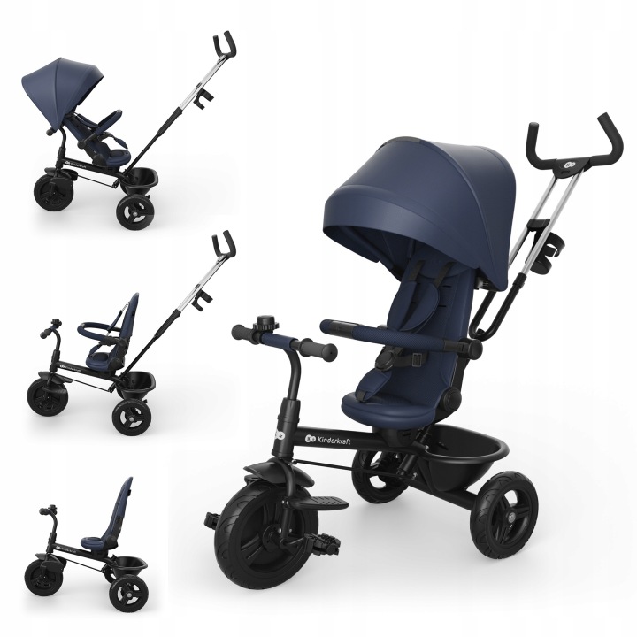 Kinderkraft Rowerek Trójkołowy Aston 2 Plus Dla Dziecka Przód-tył 1-5 L
