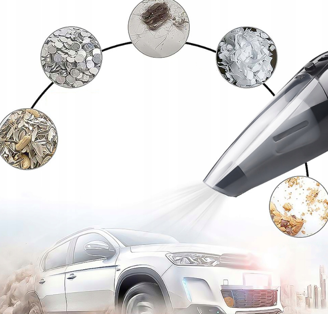 POLSKI ODKURZACZ CYKLONOWY SAMOCHODOWY BEZPRZEWODOWY 200W ZESTAW TURBO XXXL EAN (GTIN) 3656471557153