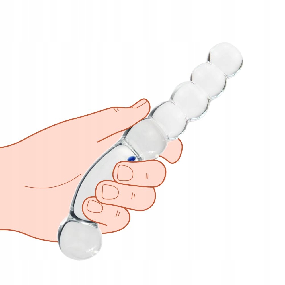 SXOVO Szklany Dildo Analny Perły Kryształowy Korek Masażer G-Punkt — miniatura 4