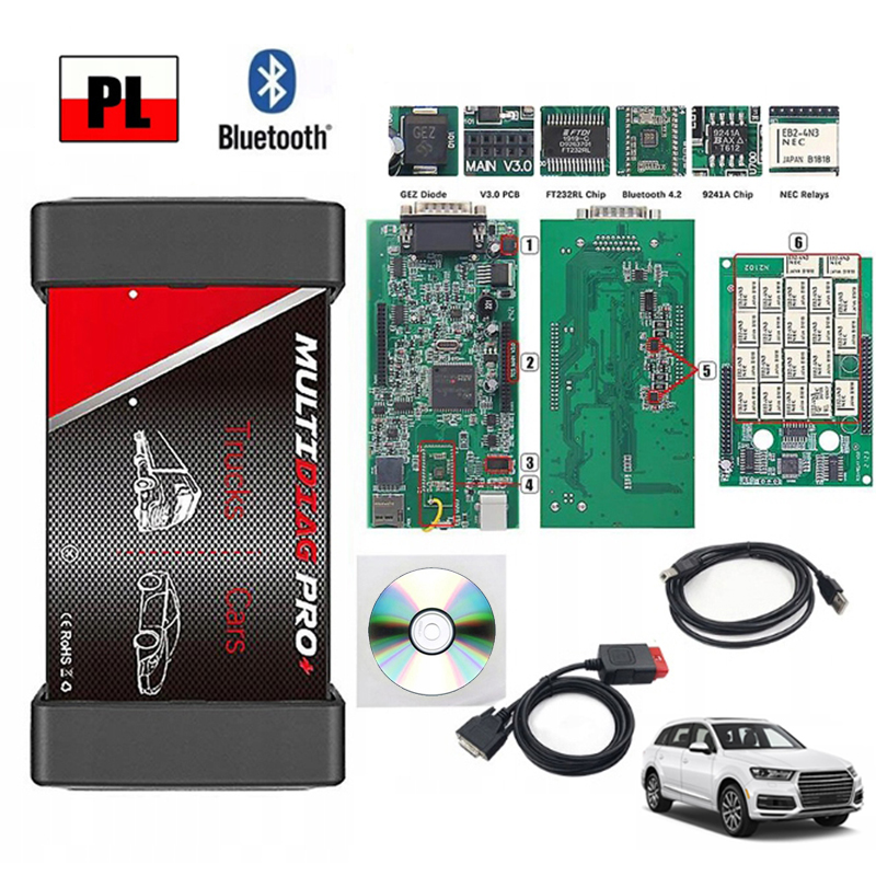 Diagnostické rozhranie MultiDiag Pro+ Gold Bluetooth Nec OBD2 CD Pl