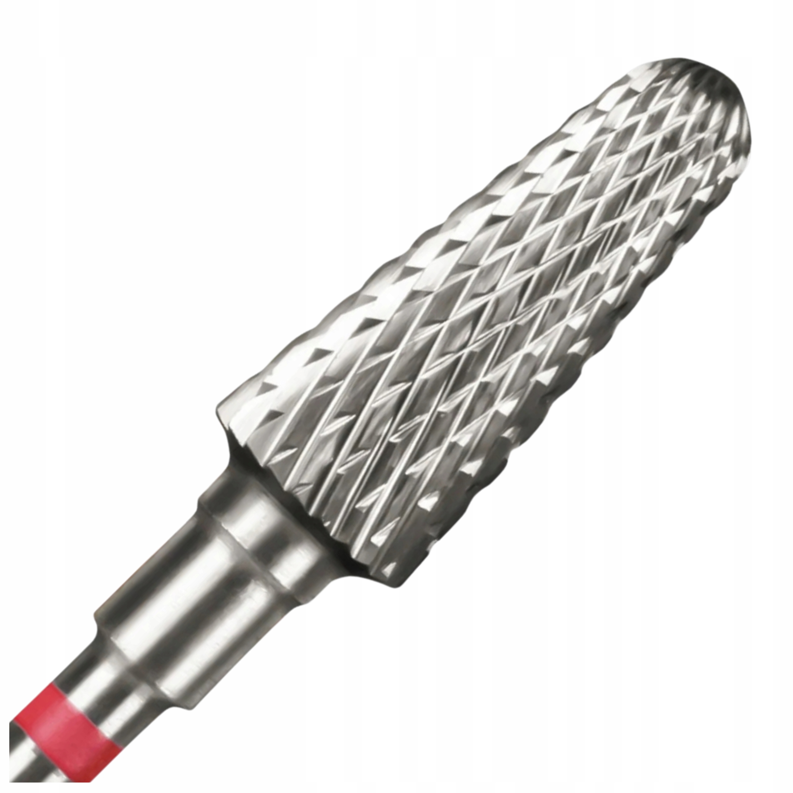Fréza Zkosený Karbidový Kužel 6 MM/14 MM Červená Manikúra