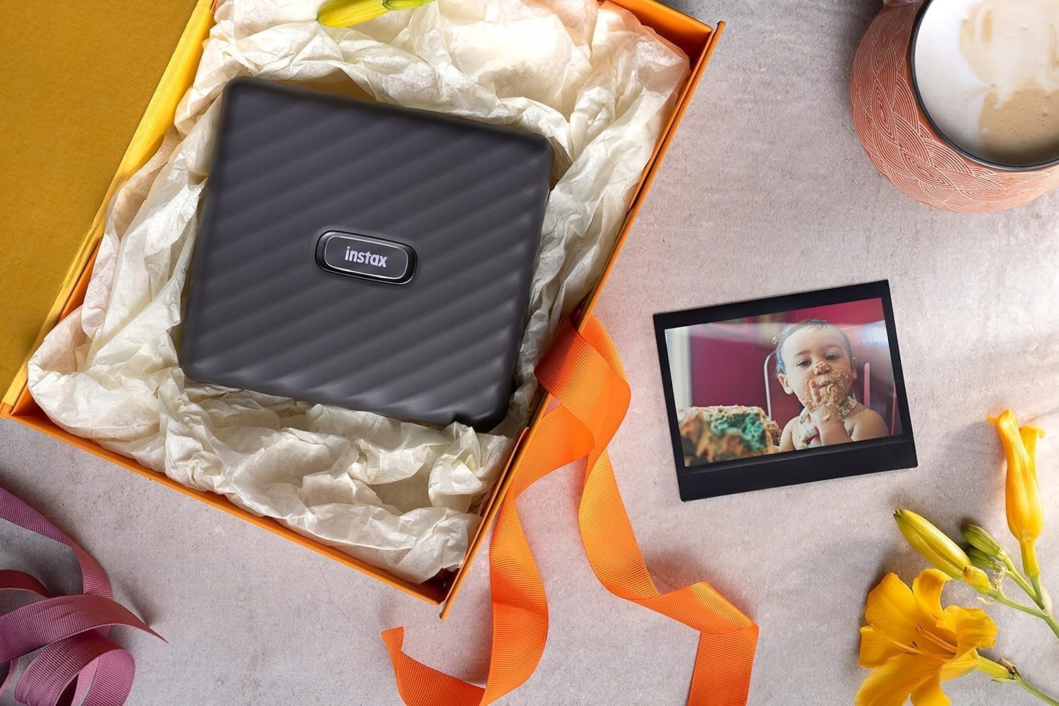 INSTAX LINK Drukarka Do Smartfona Szeroki Format Mocha Szary — miniatura 6