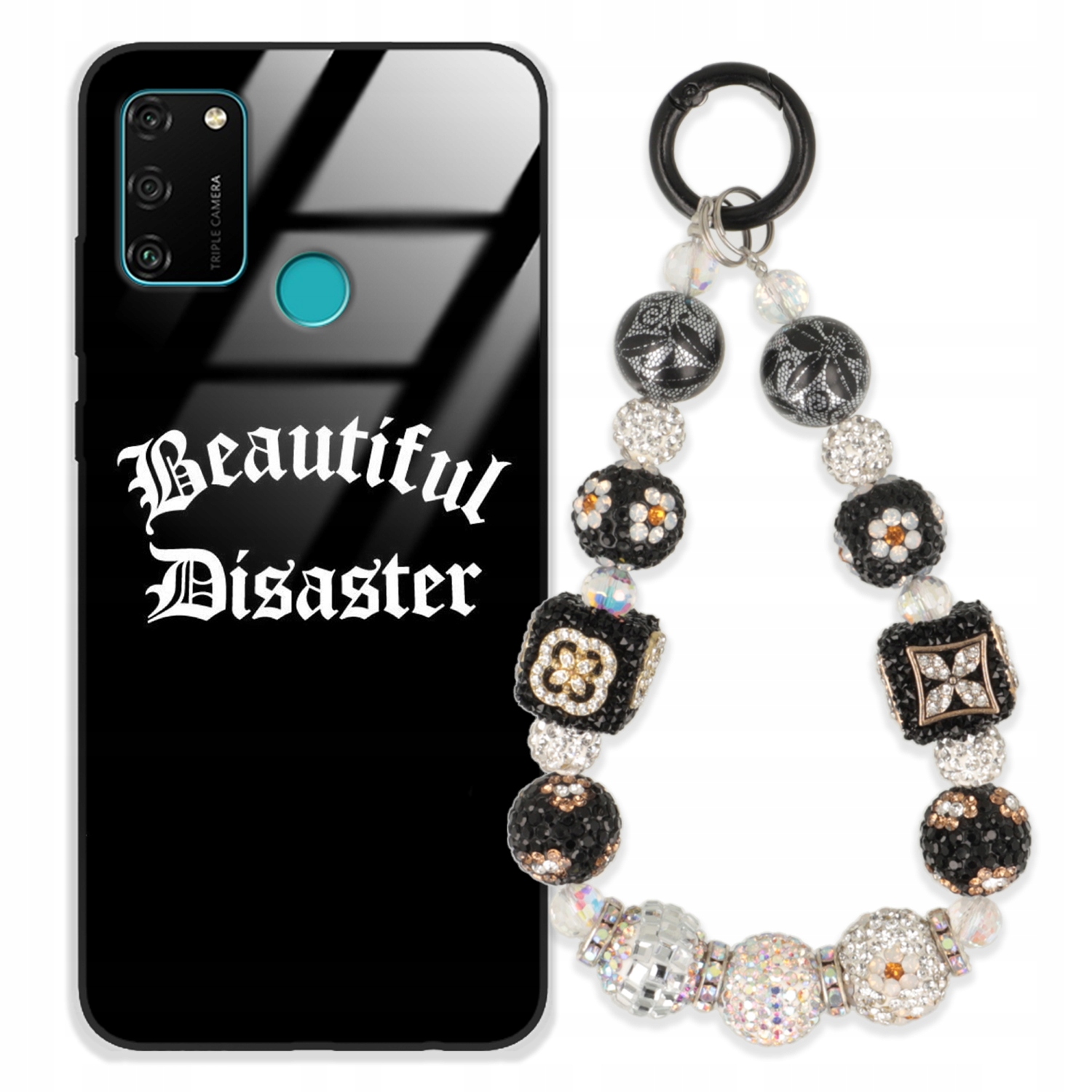 Puzdro Na Huawei Honor 9A Glass Kľúčenka Elegantné Prémiové Dizajnové Puzdro